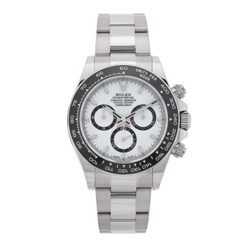 ROLEX Stainless Steel 40mm Oyster Perpetual Cosmograph Daytona Panda Watch White 126500LN