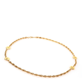 CHANEL Metal Chain CC Medallion Belt Gold