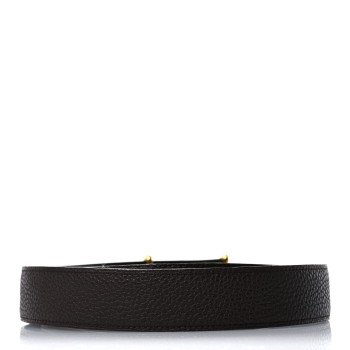 HERMES Box Togo 32mm Idem Belt 110 44 Black Chocolate