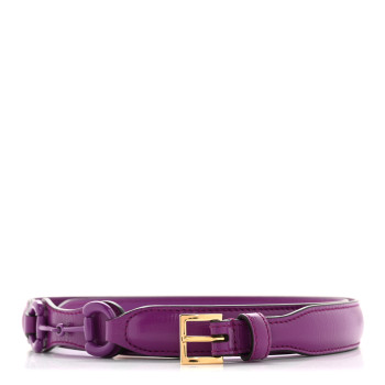 GUCCI Efesto Leather Womens Horsebit 15/23mm Belt 95 38 Purple