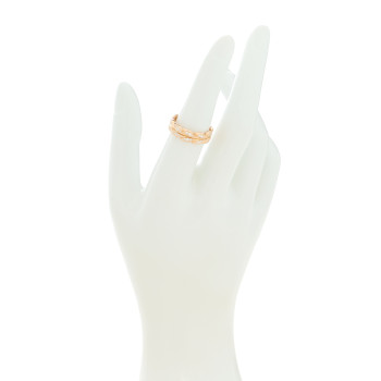 TIFFANY 18K Rose Gold Diamond Victoria Vine Band Ring 53 6.5