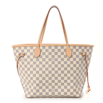LOUIS VUITTON Damier Azur Neo Neverfull MM Rose Ballerine