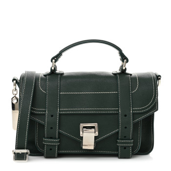 PROENZA SCHOULER Lambskin Tiny PS1 Satchel Dark Green