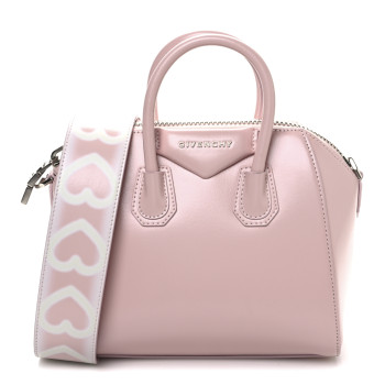 GIVENCHY Box Calfskin Mini Heart Antigona Top Handle Bag Blush Pink