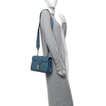 CELINE Smooth Calfskin Teen 16 Crossbody Bag  Blue