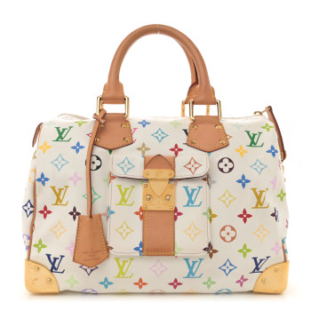 LOUIS VUITTON Monogram Multicolor Speedy 30 White