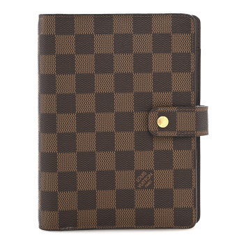 LOUIS VUITTON Damier Ebene Medium Ring Agenda Cover