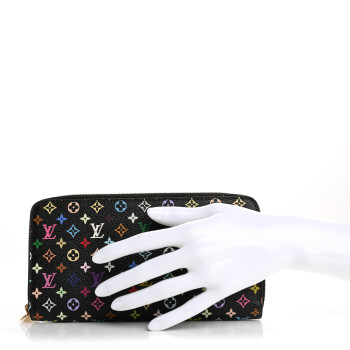 LOUIS VUITTON Monogram Multicolor Zippy Wallet Black Grenade