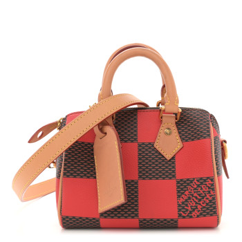 LOUIS VUITTON Damier Pop Speedy Bandouliere 18 Red