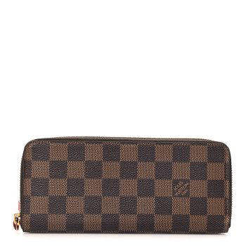 LOUIS VUITTON Damier Ebene Clemence Wallet Cherry