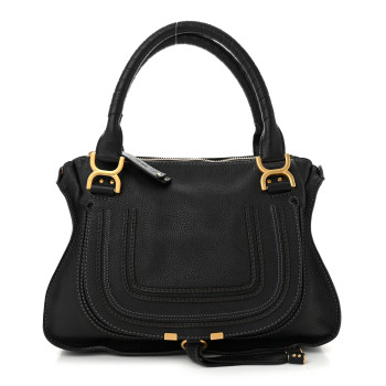 CHLOE Calfskin Medium Marcie Satchel Black
