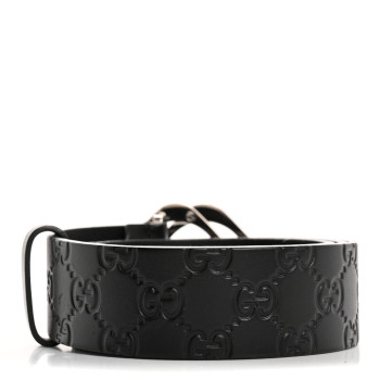 GUCCI Guccissima Square G Belt 80 32 80 32 Black