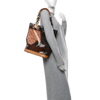 LOUIS VUITTON Vinyl Cabas Sac Ambre MM