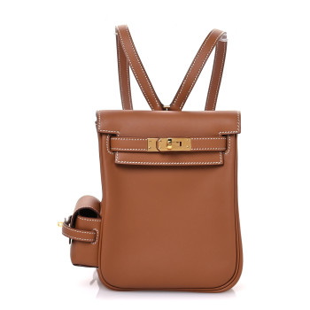 HERMES Swift Kelly Jump Backpack Gold