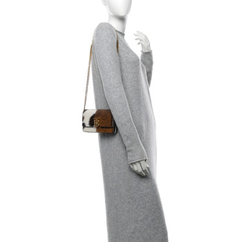 BURBERRY Calf Hair Large Jessie Chain TB Bag Brown
