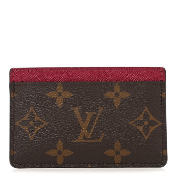 LOUIS VUITTON Monogram Card Holder Fuchsia