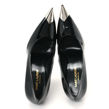 SAINT LAURENT Vernice Patent Maike Dream 90 Pumps 37.5 Black