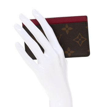 LOUIS VUITTON Monogram Card Holder Fuchsia