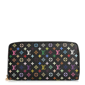 LOUIS VUITTON Monogram Multicolor Zippy Wallet Black Grenade