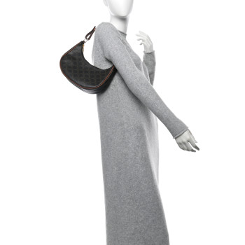 CELINE Triomphe Canvas Calfskin Ava Shoulder Bag Tan