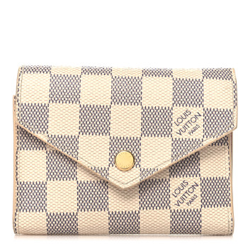 LOUIS VUITTON Damier Azur Victorine Wallet Rose Ballerine