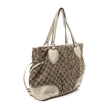 GUCCI Monogram Large Tribeca Tote Off White