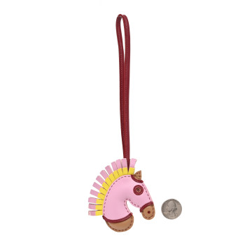 HERMES Milo Lambskin Geegee Savannah Bag Charm Mauve Sylvestre Chai Rouge Grenat Lime