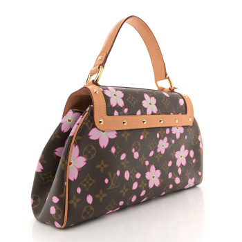 LOUIS VUITTON Monogram Cherry Blossom Sac Retro Bag Brown
