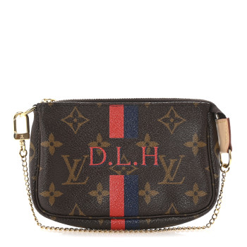 LOUIS VUITTON Monogram My LV Heritage Mini Pochette Accessories Marine Rouge