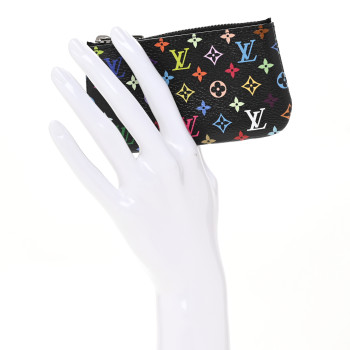 LOUIS VUITTON LV X TM Monogram Multicolor Key Pouch Black