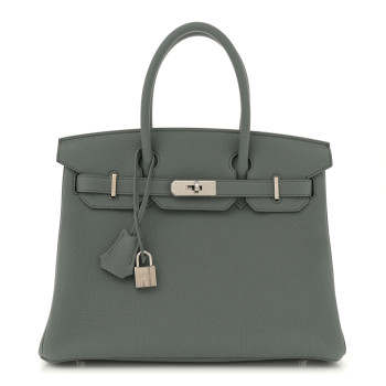 HERMES Togo Birkin 30 Vert Amande