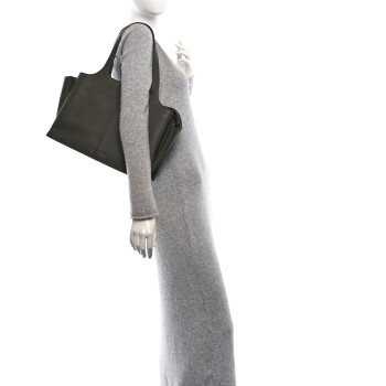 CELINE Supple Natural Calfskin Medium Tri-Fold Bag Stone