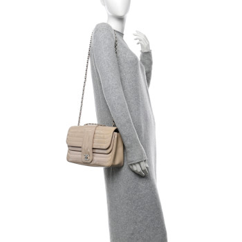 CHANEL Patent Horizontal Quilted Jumbo Single Flap Pink