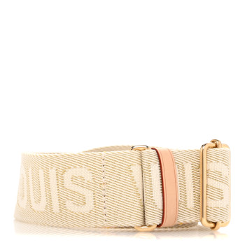LOUIS VUITTON Jacquard High Rise Shoulder Strap Beige