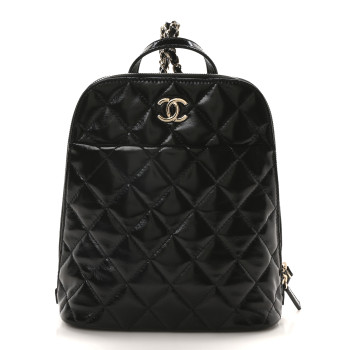 CHANEL Shiny Calfskin My Pocket Backpack Black