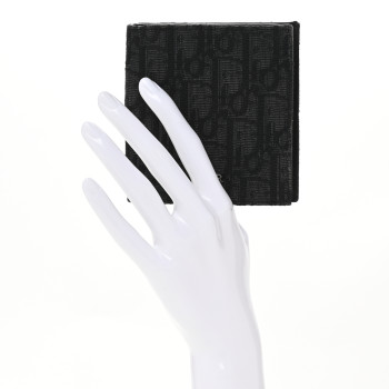 CHRISTIAN DIOR Oblique Bi-Fold Card Holder Black
