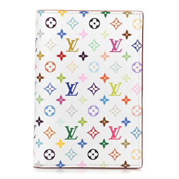 LOUIS VUITTON LV X TM Monogram Multicolor Passport Cover White