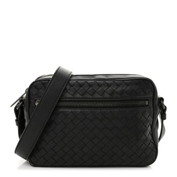 BOTTEGA VENETA Nappa Intrecciato Crossbody Messenger Ebano