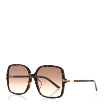 GUCCI Acetate Square Frame Web Sunglasses GG1448SA Tortoise