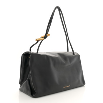 MARC JACOBS Calfskin Large Dual Shoulder Bag Black