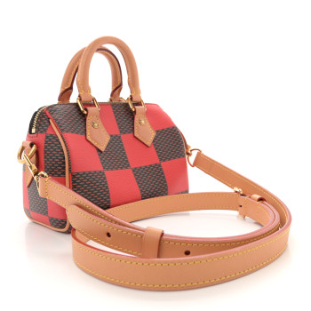LOUIS VUITTON Damier Pop Speedy Bandouliere 18 Red
