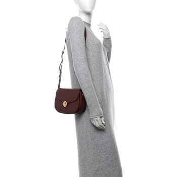 LORO PIANA Grained Calfskin Small Ghiera Bag Azuki Beans