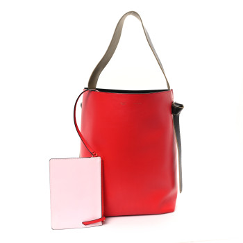 CELINE Shiny Smooth Calfskin Small Twisted Cabas Chili Pale Pink