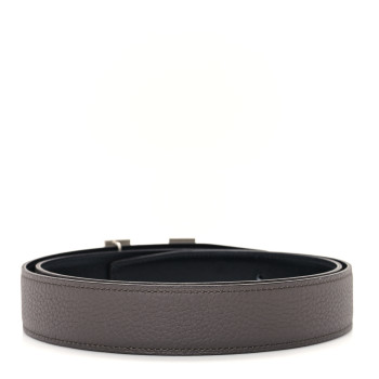 HERMES Box 135 Togo 32mm H Belt 95 38 Black Etain