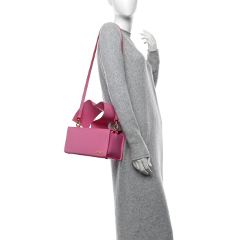 JACQUEMUS Smooth Calfskin Le Rectangle Shoulder Bag Pink