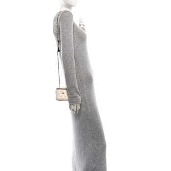 CHANEL Lambskin Quilted My Chanel Lady Vanity Case With Chain White