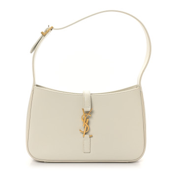 SAINT LAURENT Smooth Calfskin Le 5 A 7 Hobo Crema Soft