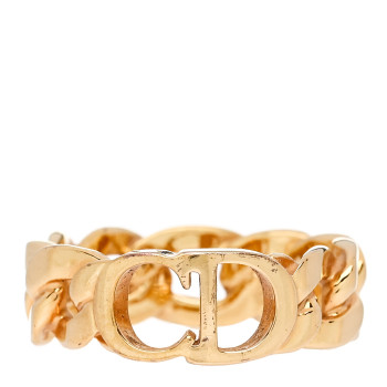 CHRISTIAN DIOR Metal Danseuse Etoile Chain Ring 57 8 Gold