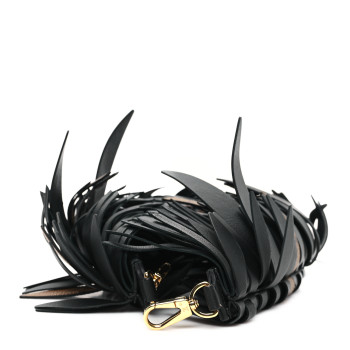 LOUIS VUITTON Reverse Monogram Fringes Bandouliere Shoulder Strap PM Black