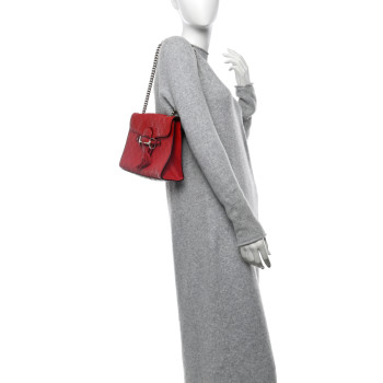GUCCI Guccissima Medium Emily Chain Shoulder Bag Red
